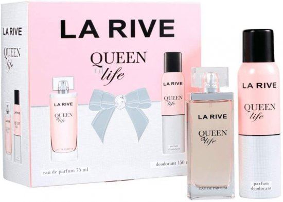 מארז בושם לאישה 75 מ''ל La Rive Queen Of life + דאודורנט 150 מ''ל או דה פרפיום E.D.P