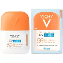 וישי קפיטל סוליי UV AQUA תחליב פנים מזין עם גוון SPF50 – 50 מ״ל 