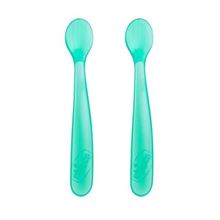 זוג כפיות סליקון רכות Chicco 2 Pcs Soft Spoon 6m+ Pink 